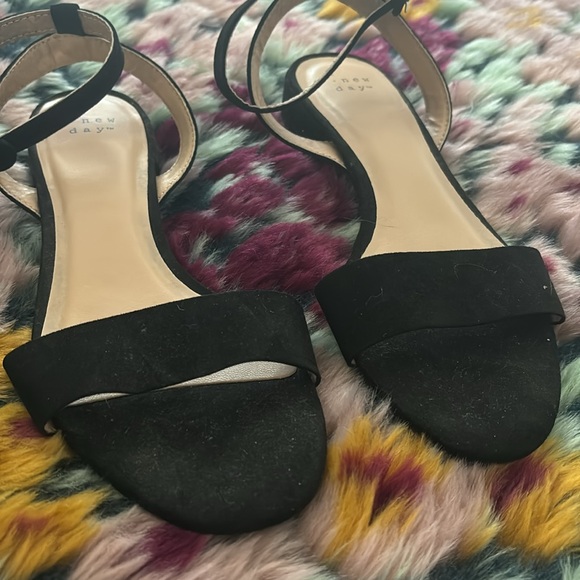 Target A New Day Black Suede Sandals - Picture 4 of 9